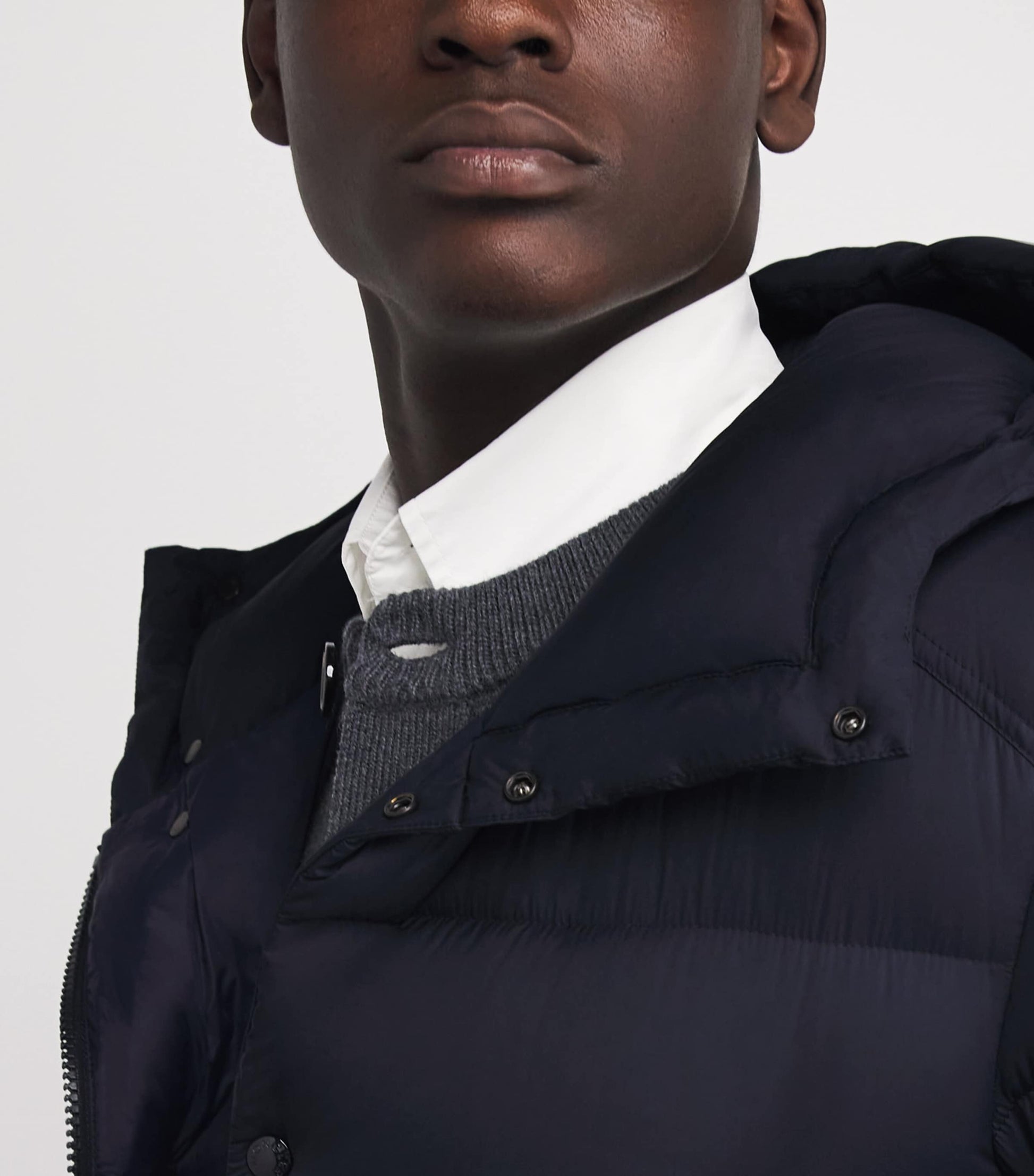 Moncler Blue Down Bretagne Puffer Jacket