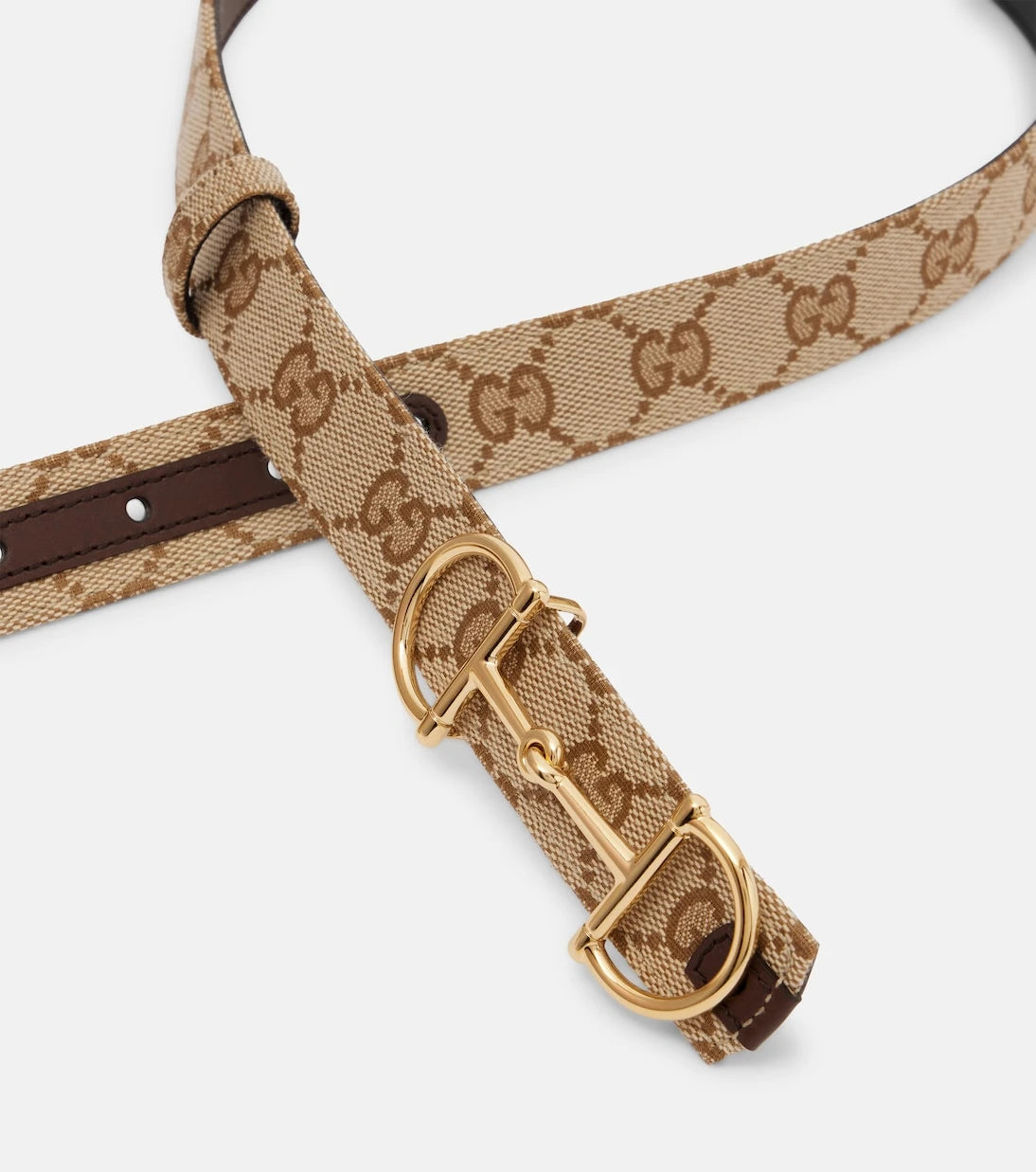 Gucci - Horsebit GG Canvas belt
