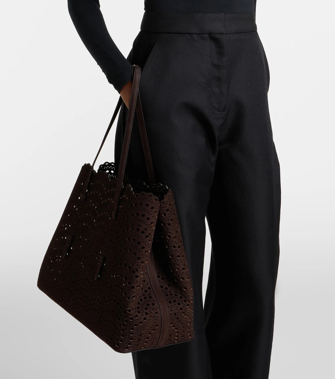 Alaïa - Mina 37 Large leather tote bag