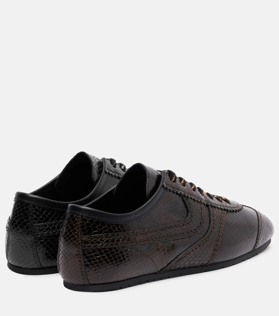 Dries Van Noten - Croc-effect leather sneakers