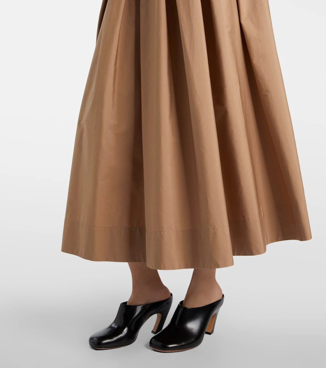 'S Max Mara - Pineta pleated cotton poplin midi skirt