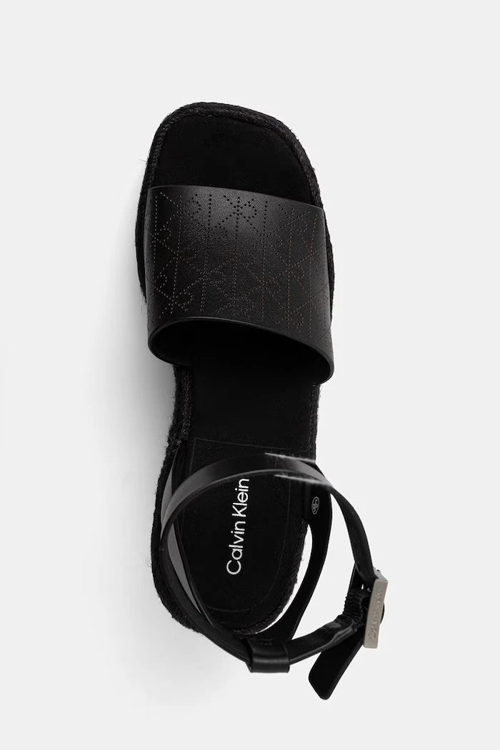 Calvin Klein сандали WEDGE ESPAD 70 AOP LTH