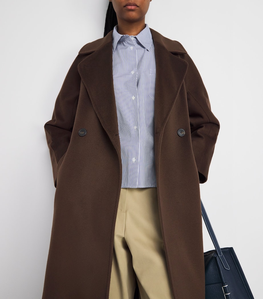 Weekend Max Mara Brown Virign Wool Double-Breasted Coat