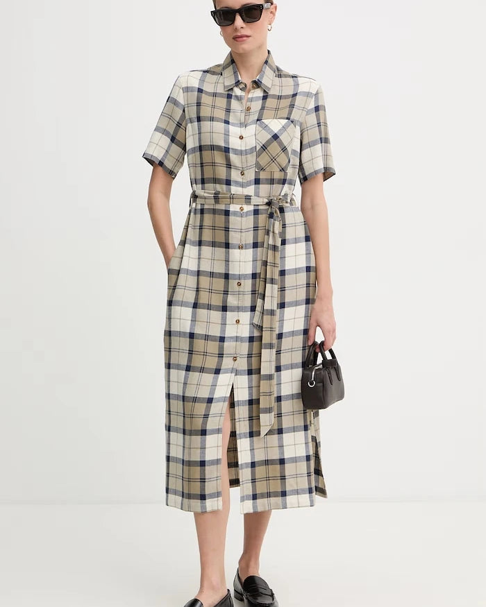 Barbour Keten Elbise Fern