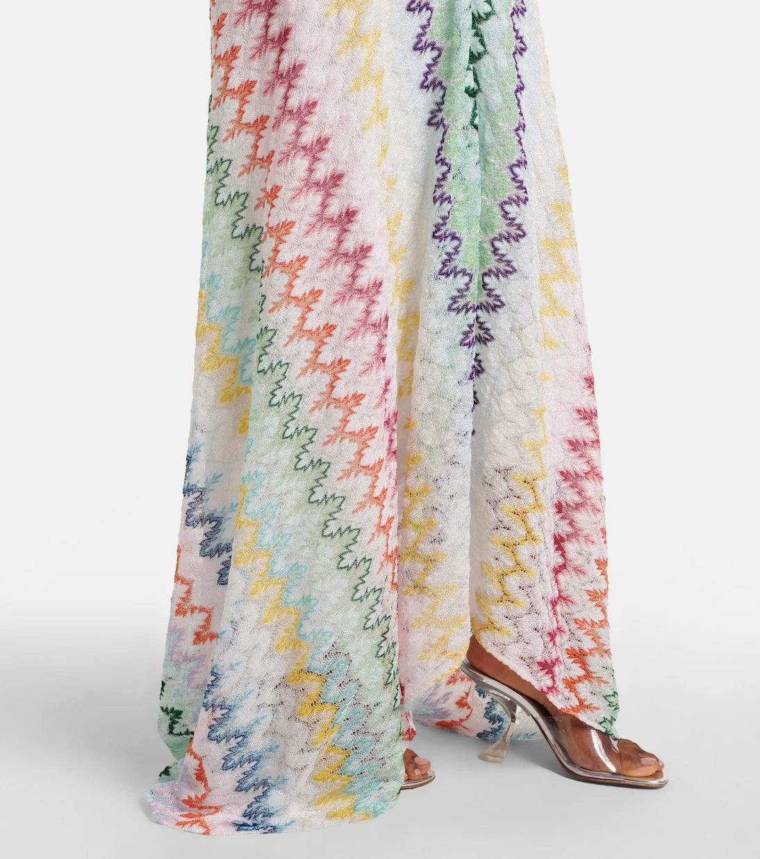 Missoni - فستان ماكسي لاميه بتصميم متعرج