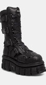 New Rock ботуши под коляното дамски от кожа ITALI NEGRO, NOMADA NEGRO, TOWER E14