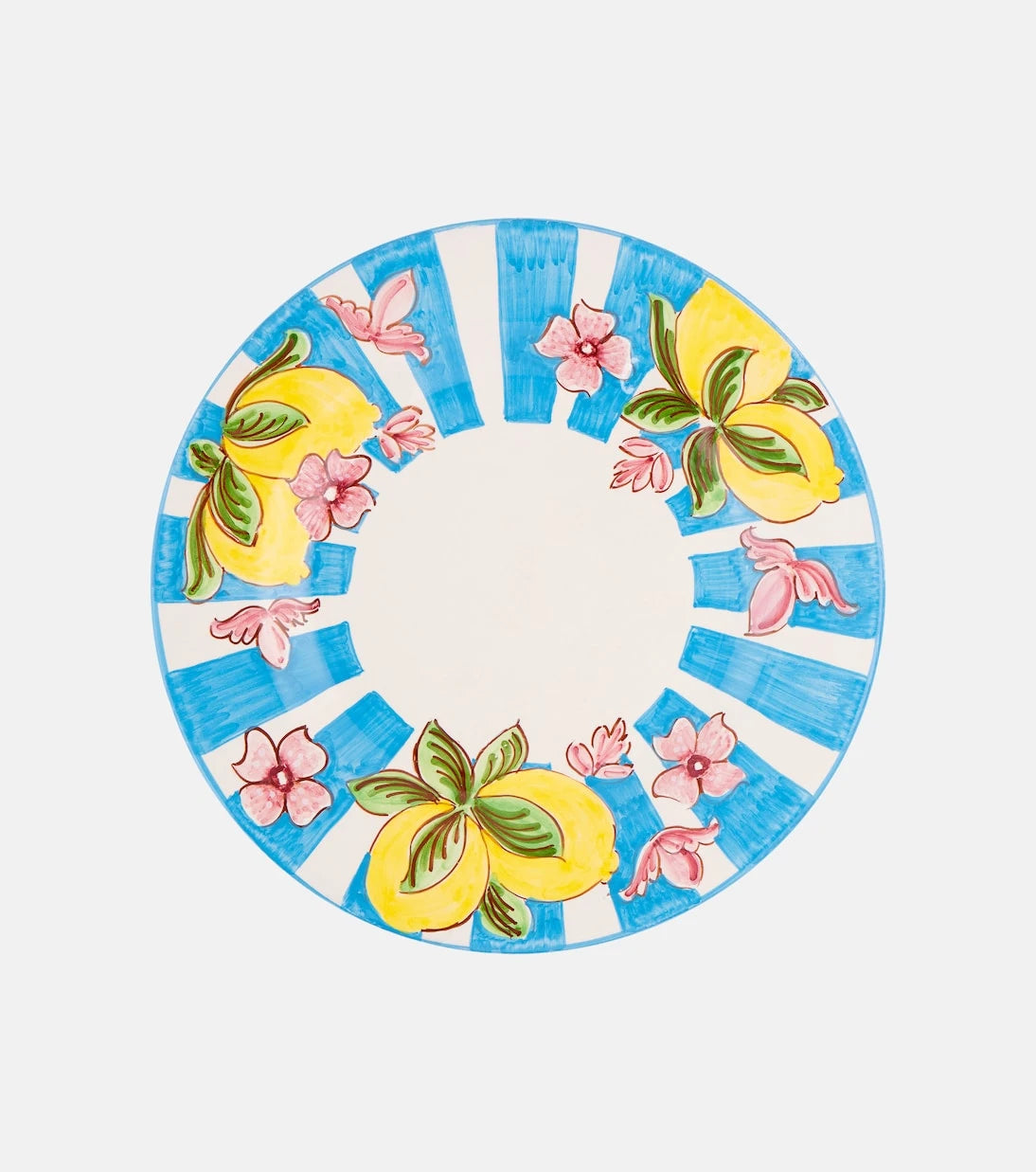 Dolce&Gabbana Casa - Taormina striped ceramic dessert plate