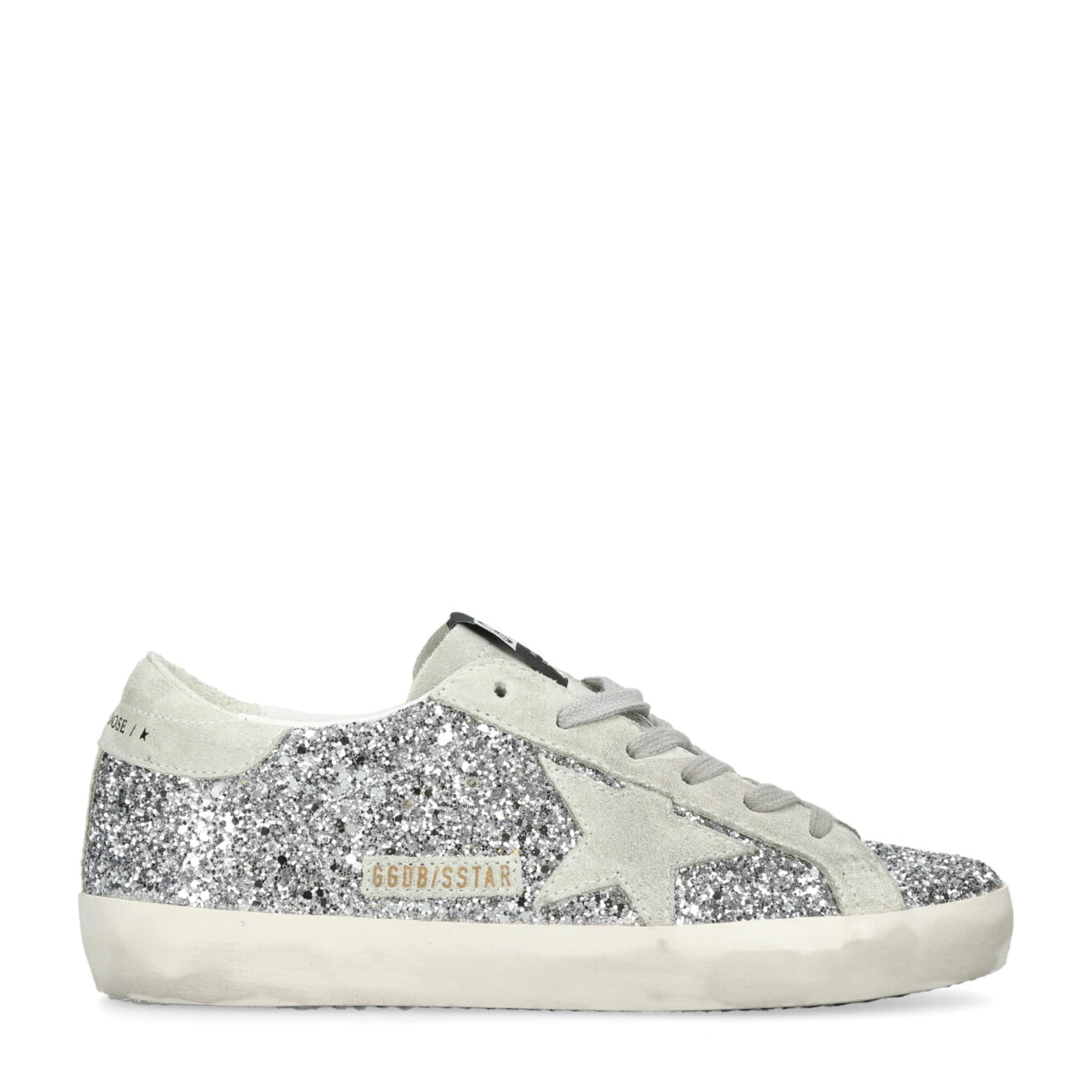 Silver Glitter Super-Star Sneakers