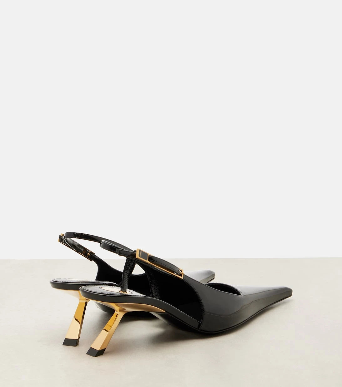 Saint Laurent - Lee patent leather slingback pumps
