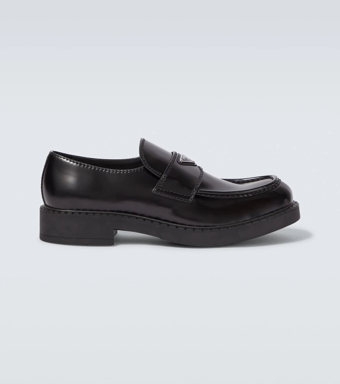 Prada - Chocolate leather loafers