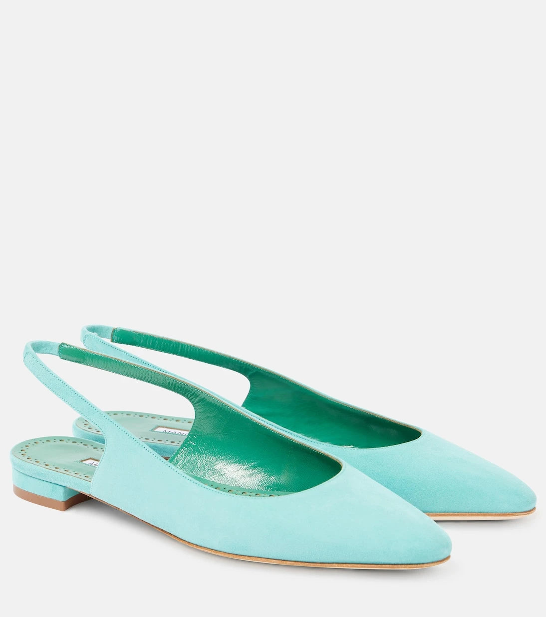 Manolo Blahnik - Sawra 10 suede slingback flats