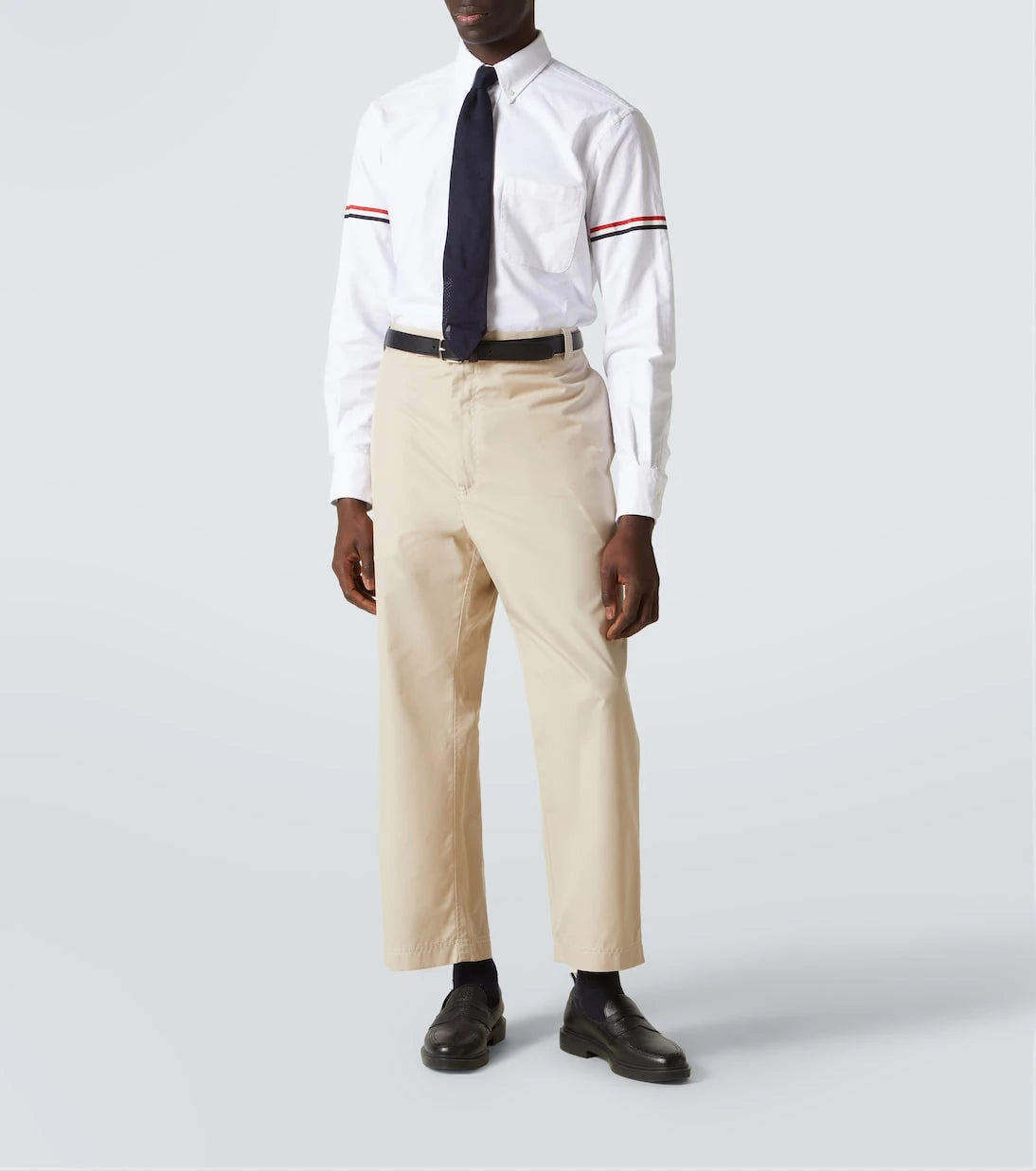 Thom Browne - قميص بشرائط غروغرين على الذراع