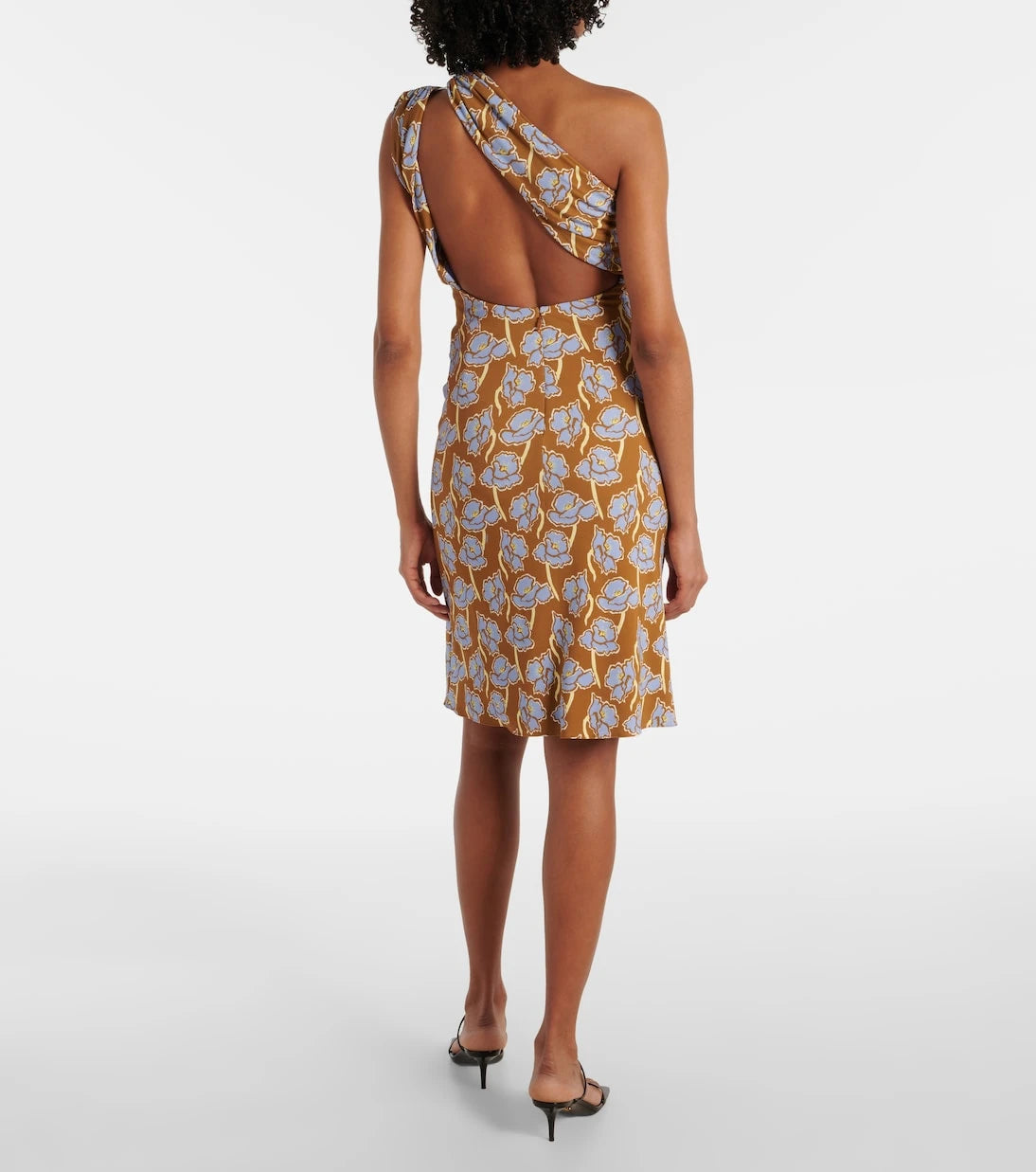 Versace - Poppies printed crêpe jersey midi dress