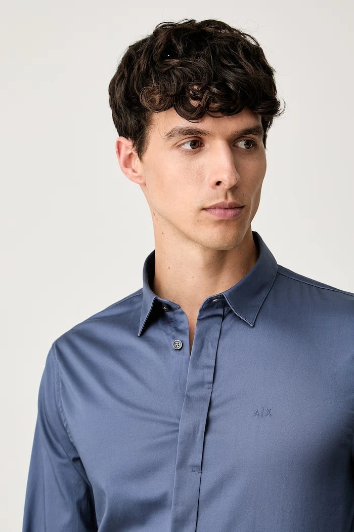 Armani Exchange erkek pamuk elastan gömlek