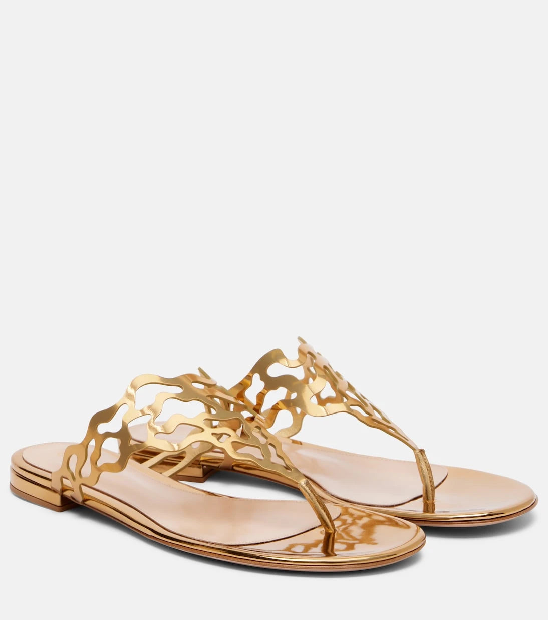 Gianvito Rossi - Metallic-leather sandals