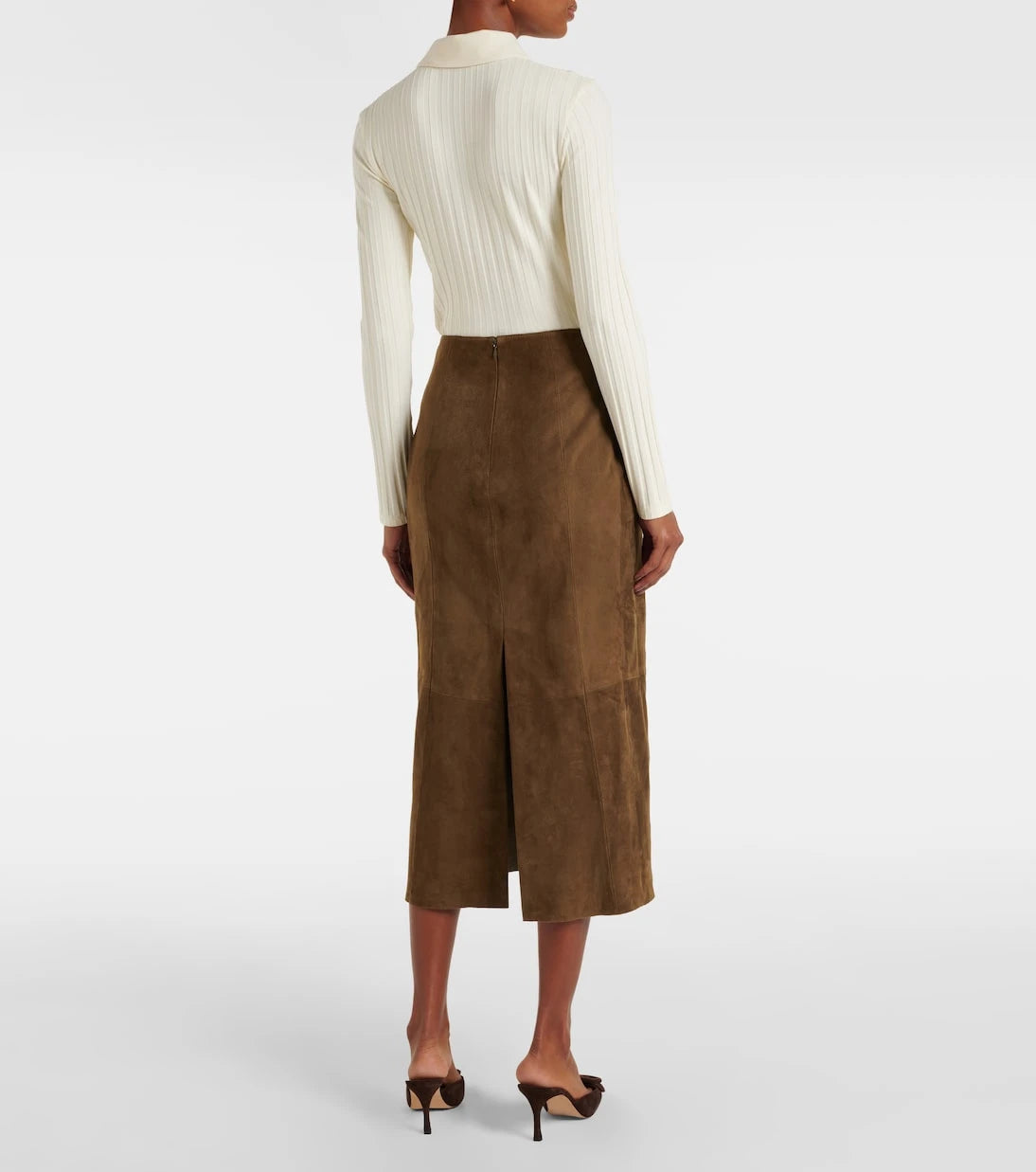 Vince - Suede pencil skirt