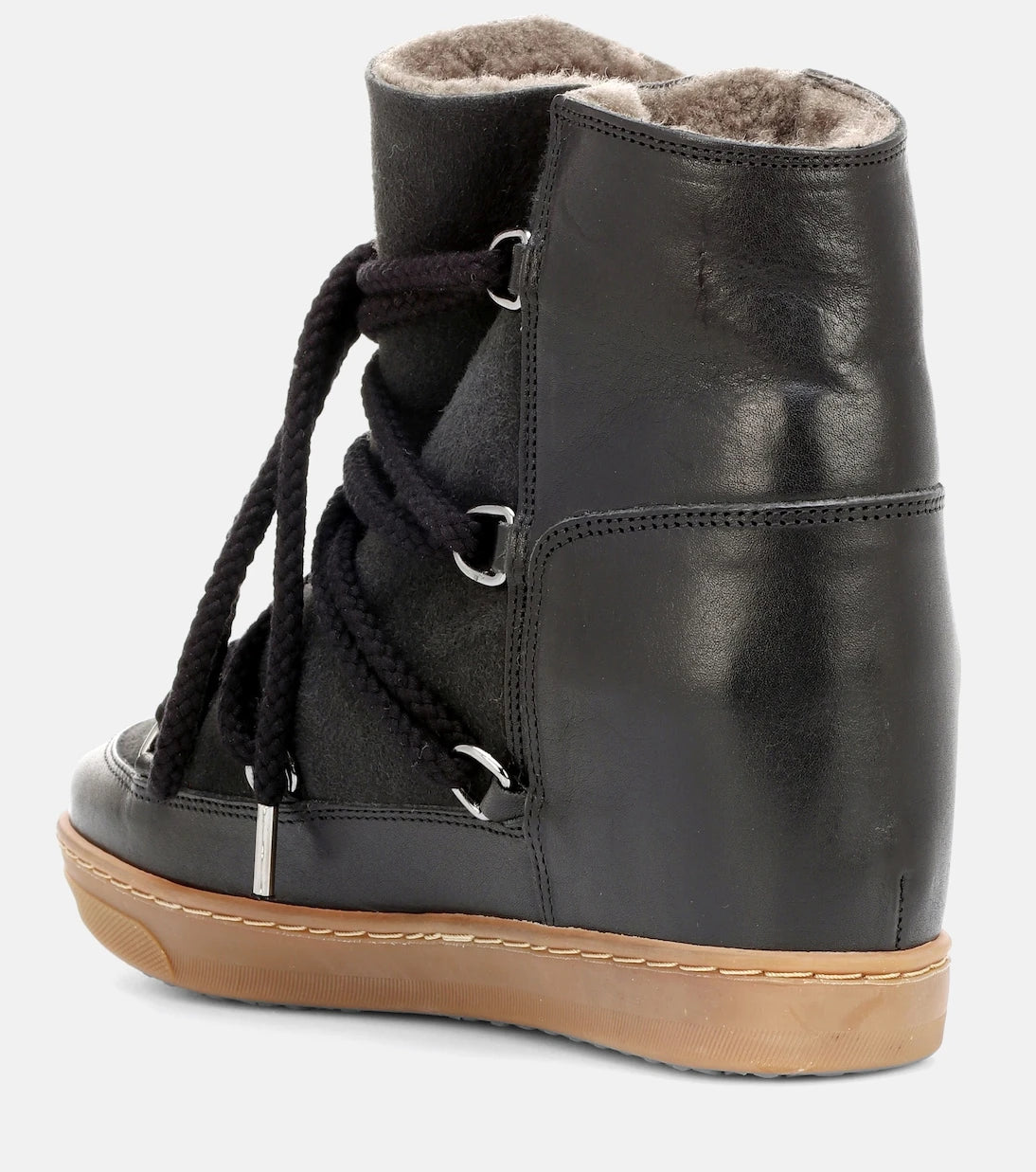 Isabel Marant - Nowles shearling-trimmed leather ankle boots