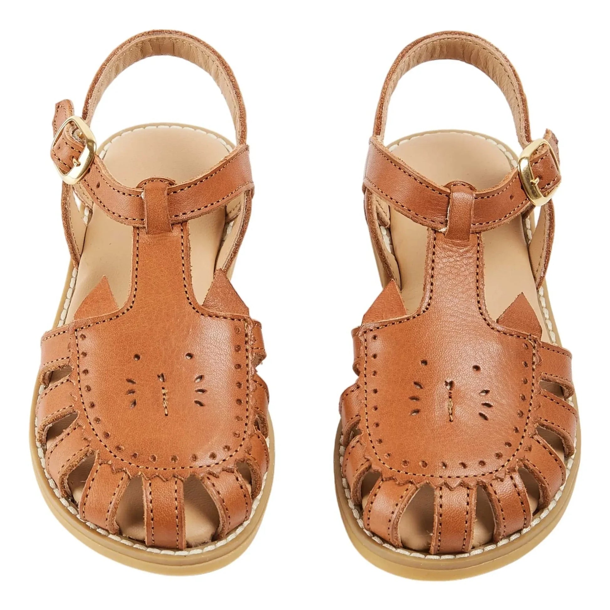 Emile et Ida - Leather Cat Sandals | Camel