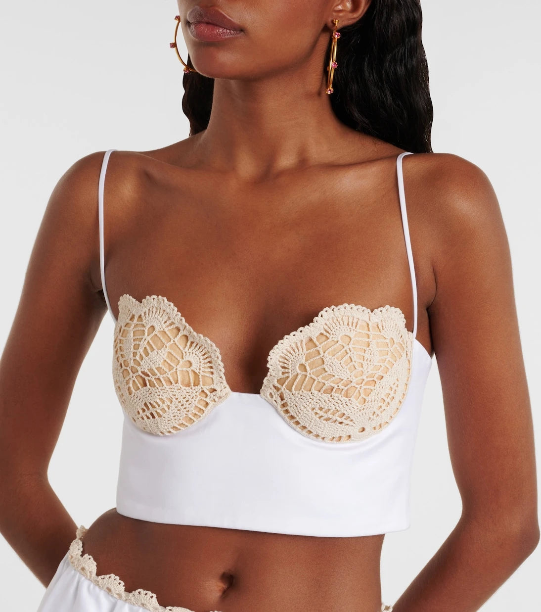 Magda Butrym - Crochet cotton bustier top