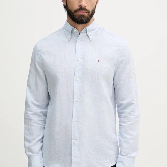 Tommy Hilfiger Erkek Gömlek, Keten Karışımlı