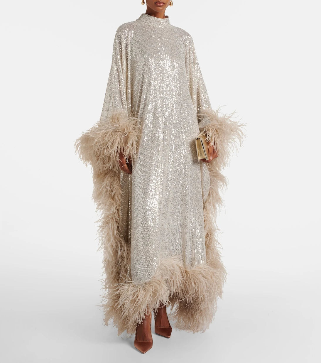 Taller Marmo - Casta Diva Disco feather-trimmed gown