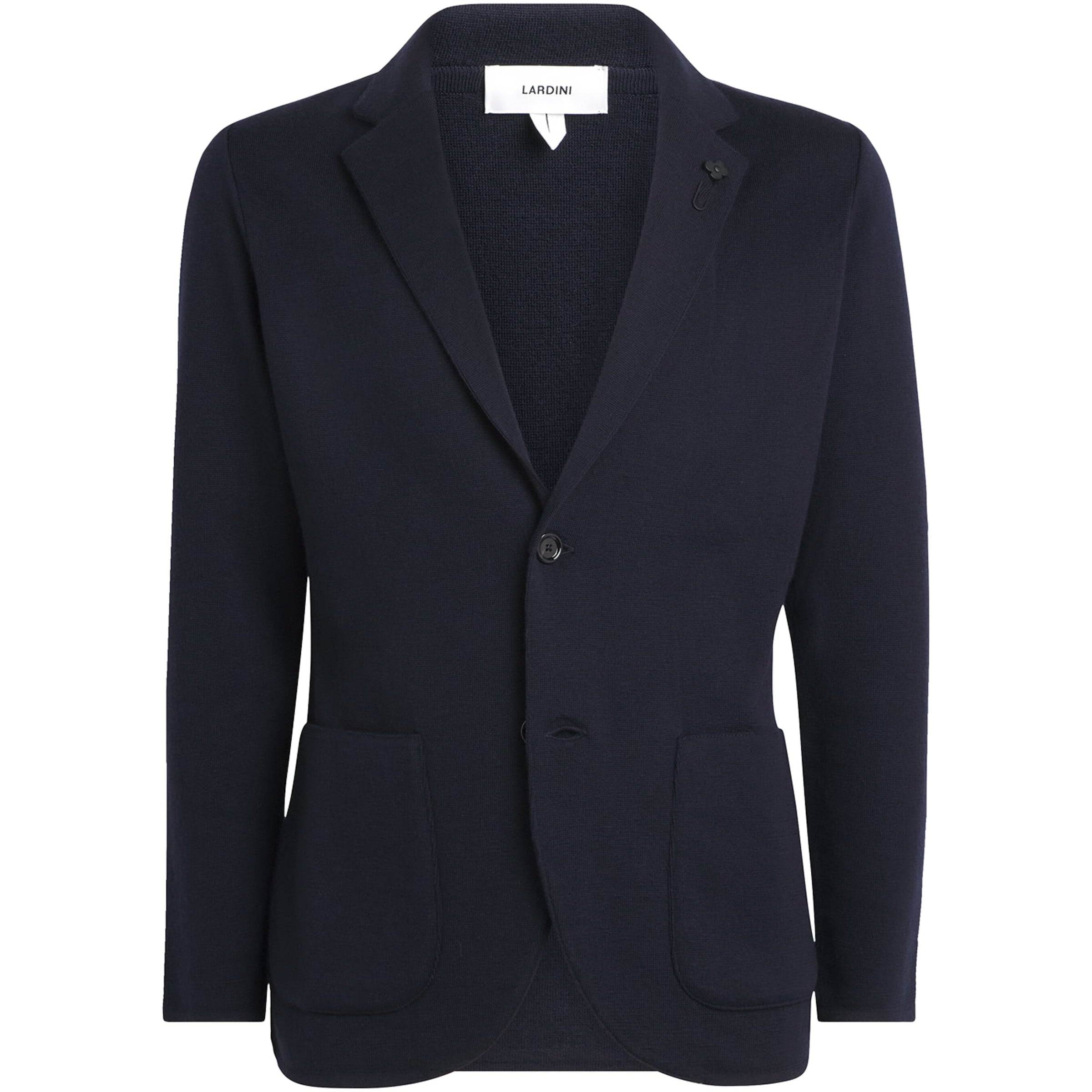 Lardini Navy Virgin Wool Knitted Blazer