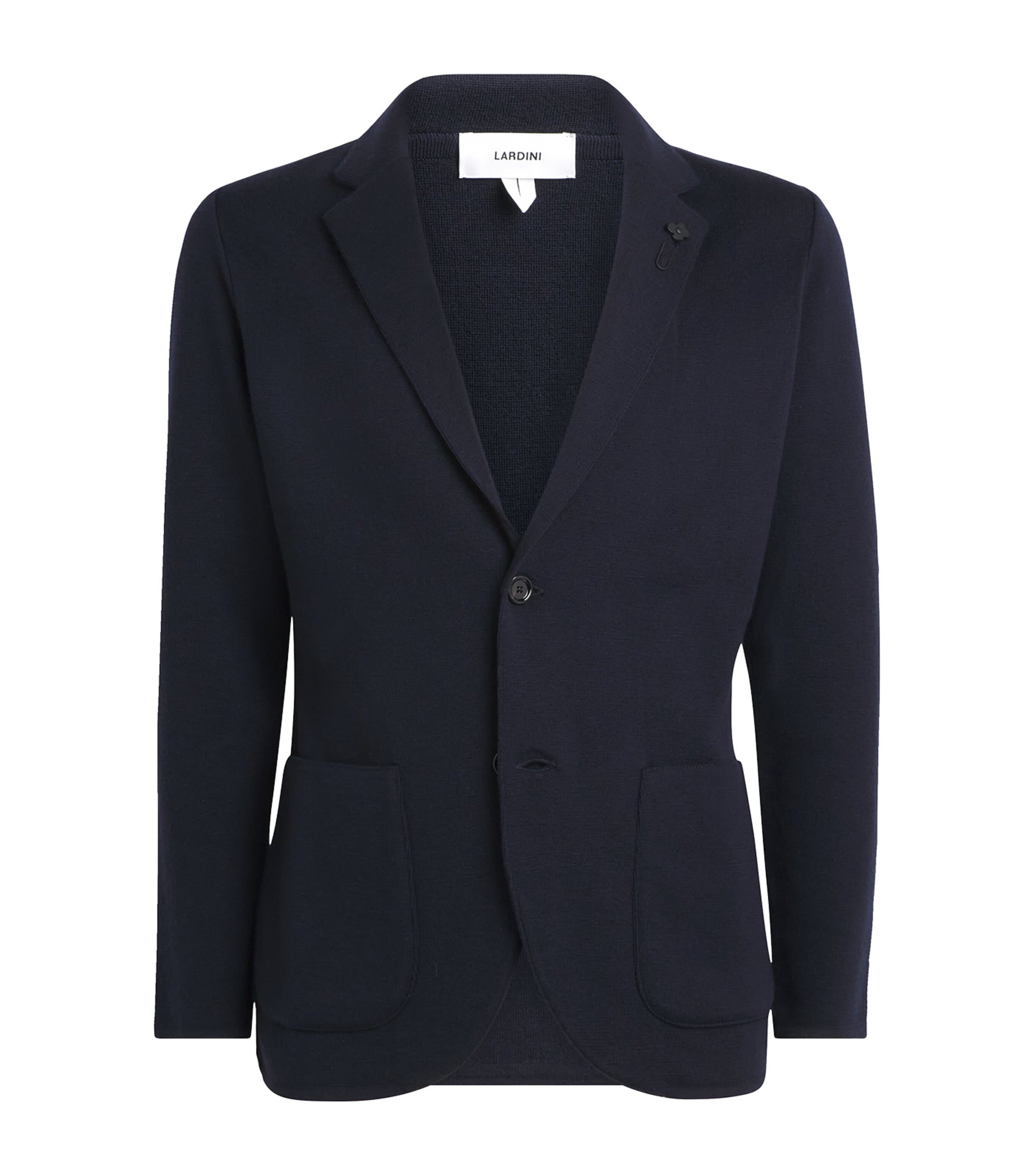 Lardini Navy Virgin Wool Knitted Blazer