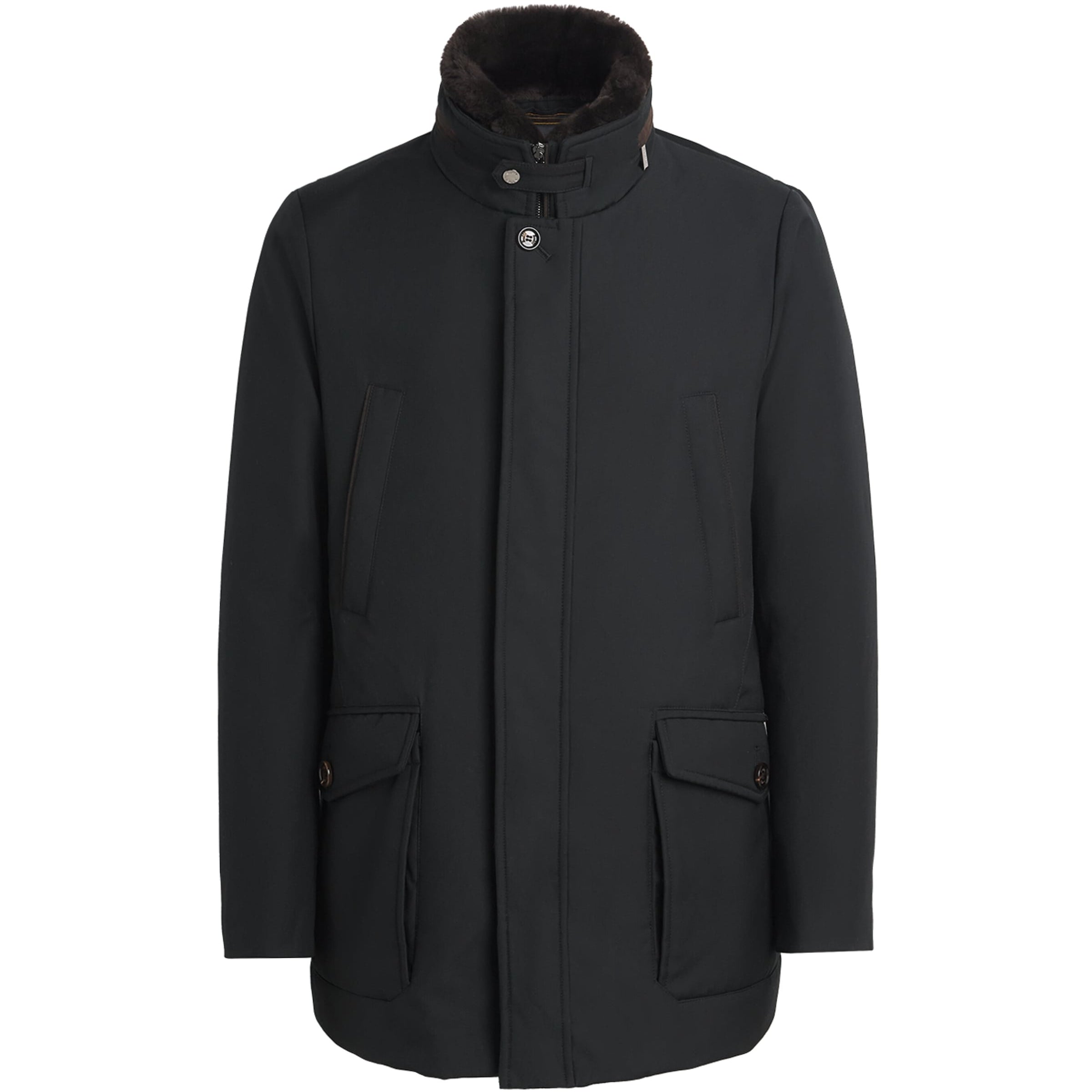 Black Down Drive Hybrid Coat