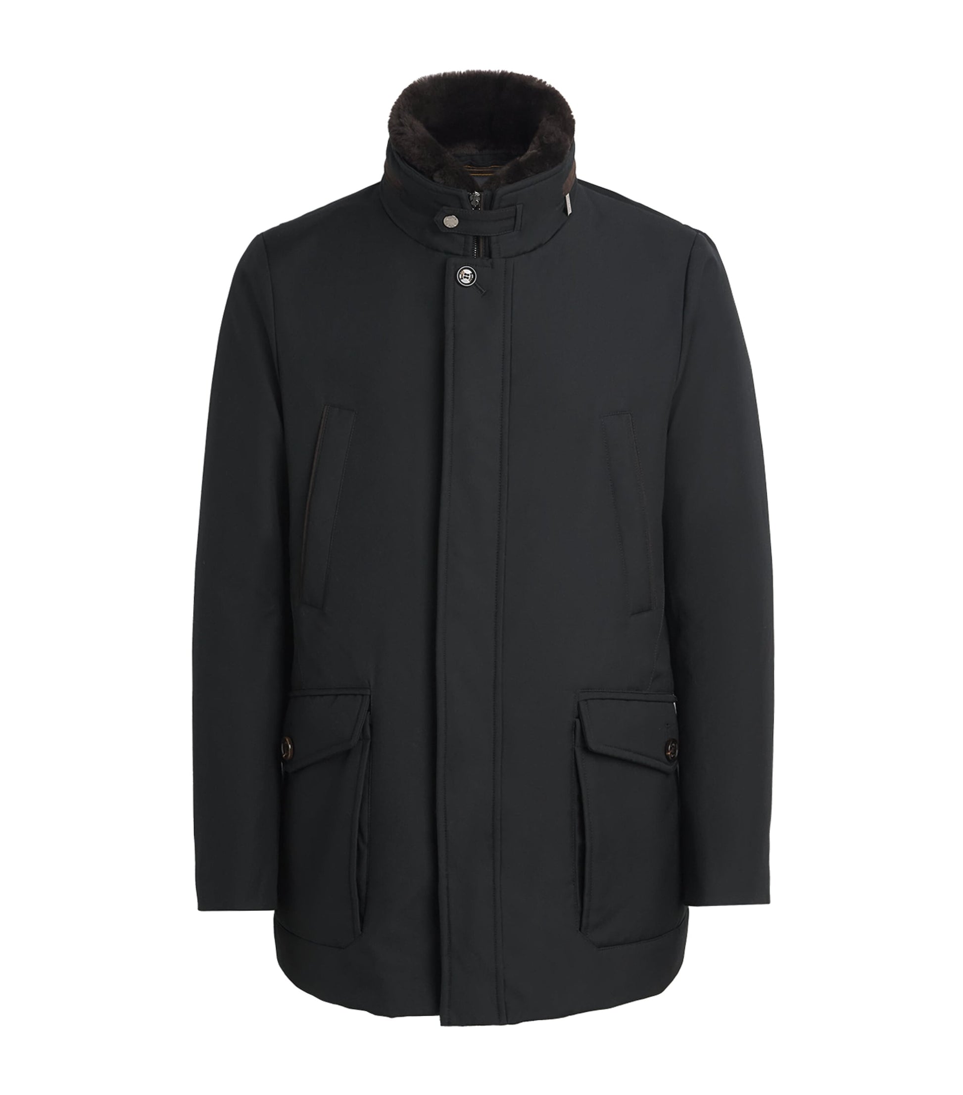 Black Down Drive Hybrid Coat
