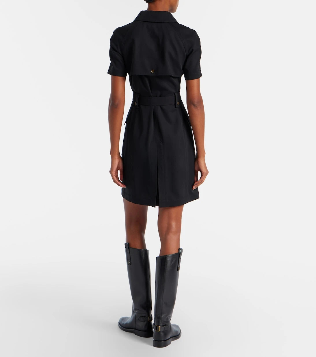 Burberry - Belted wool shirt dress