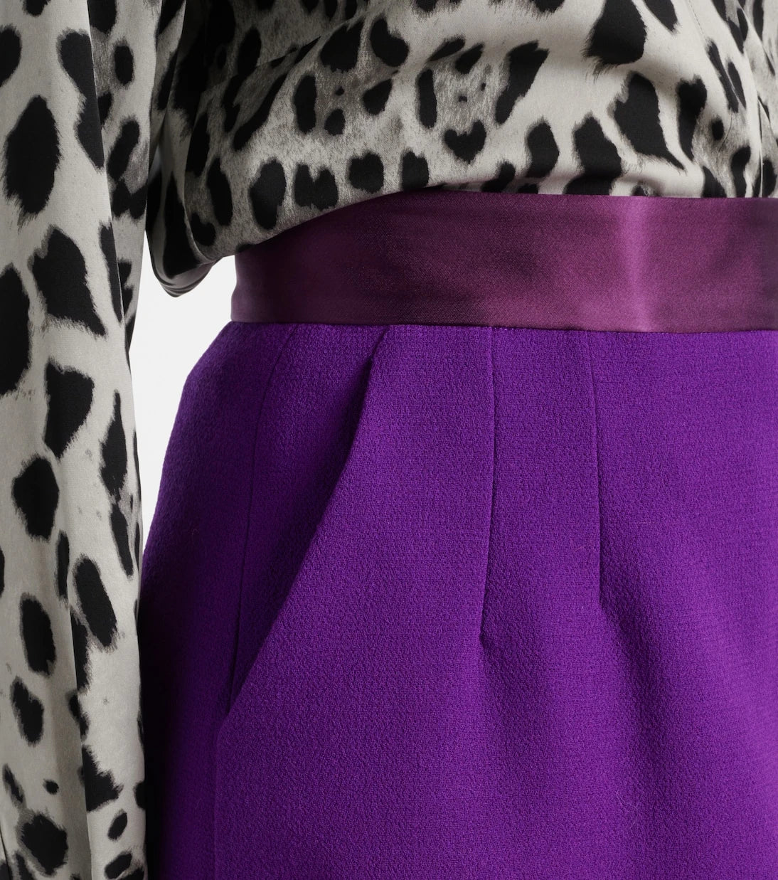 Dolce&Gabbana - High-rise wool-blend crêpe pencil skirt