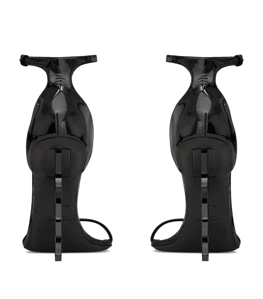 Saint Laurent Black Leather Opyum Sandals 110