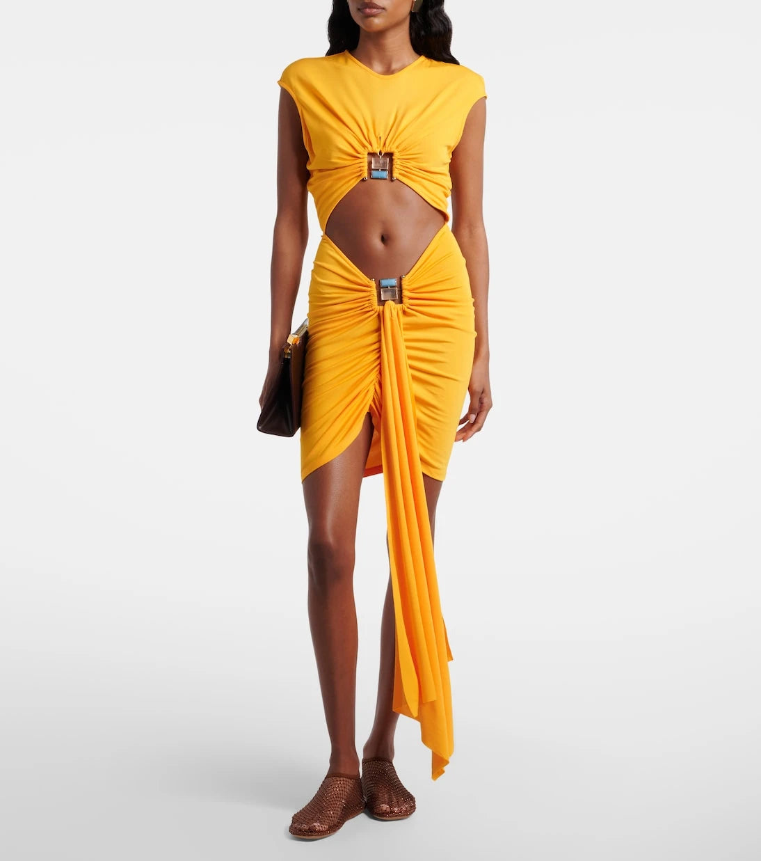 Christopher Esber - Bezel Quartz Disconnect jersey minidress