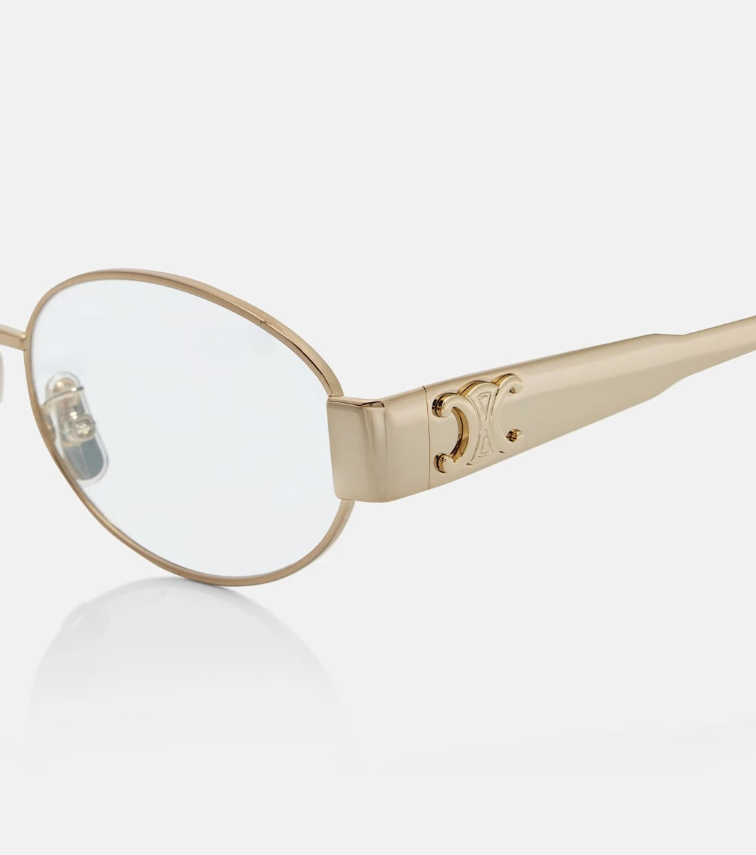 Celine Eyewear - Metal Triomphe round glasses