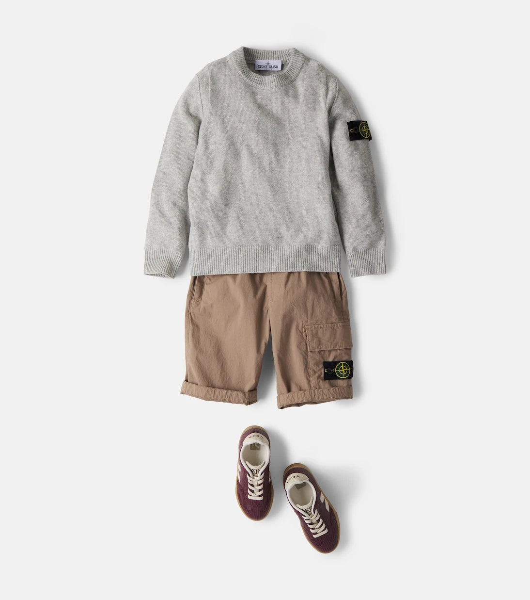 Stone Island Junior - Compass wool and cashmere-blend sweater