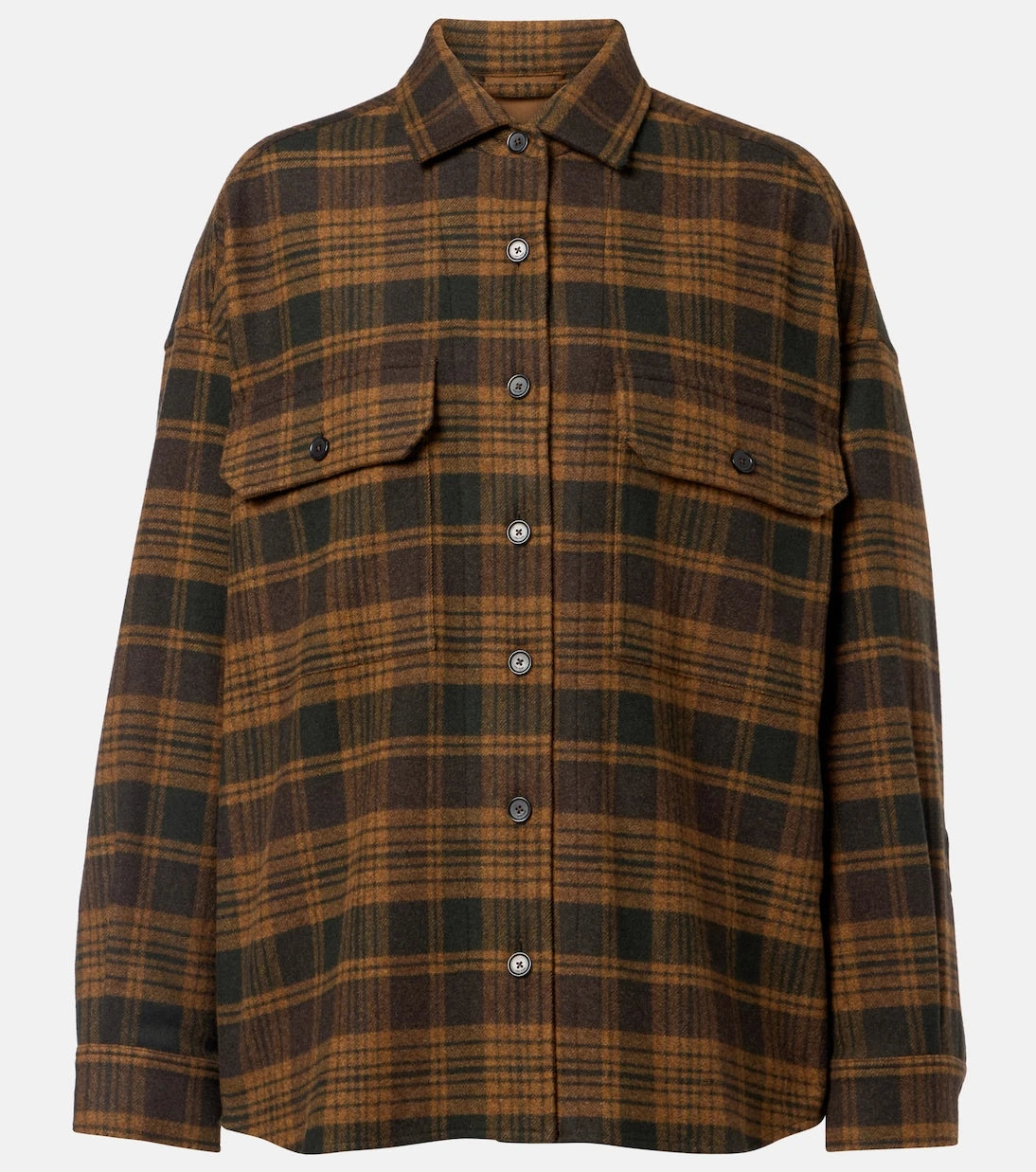 Loro Piana - Darby checked wool and cashmere overshirt