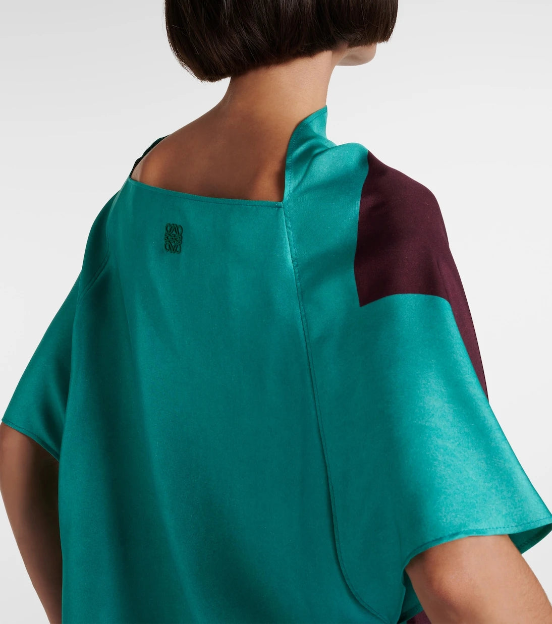 Loewe - Printed silk satin top