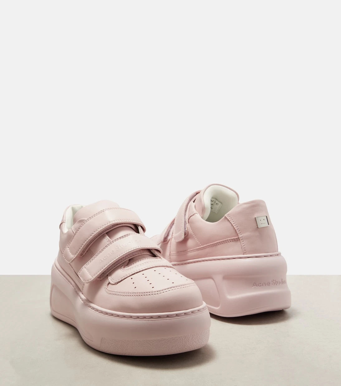 Acne Studios - Face leather platform sneakers