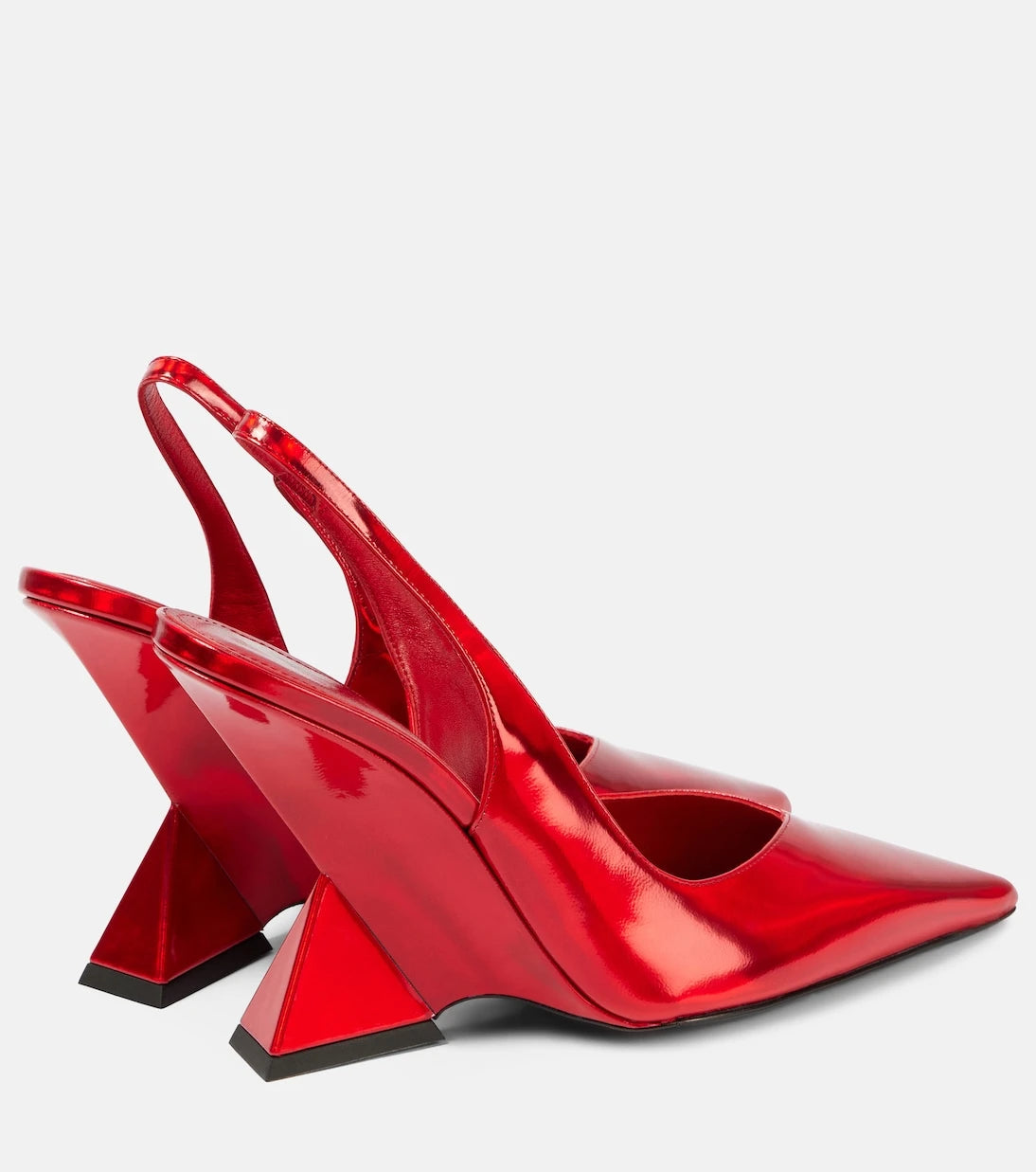 The Attico - Cheope leather slingback pumps