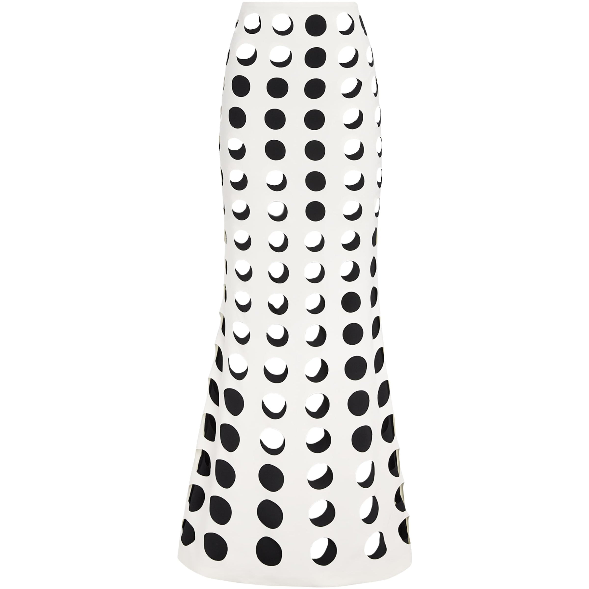 A.W.A.K.E. Mode White Layered Hole Maxi Skirt