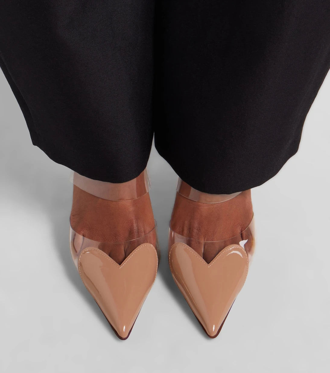 Alaïa - Le Cœur patent leather and PU mules