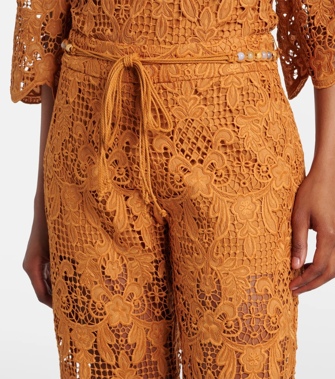 Zimmermann - Coco scalloped lace flared pants