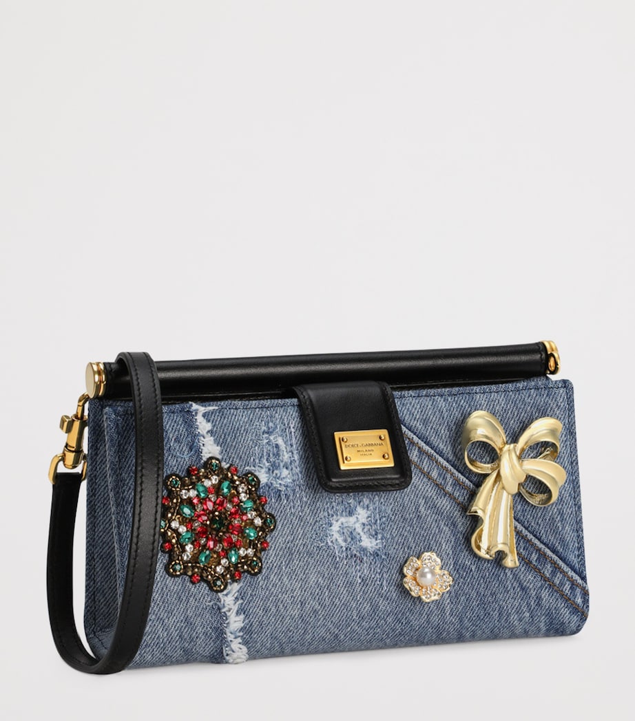 Dolce & Gabbana Multi Denim Embellished Mini Bag