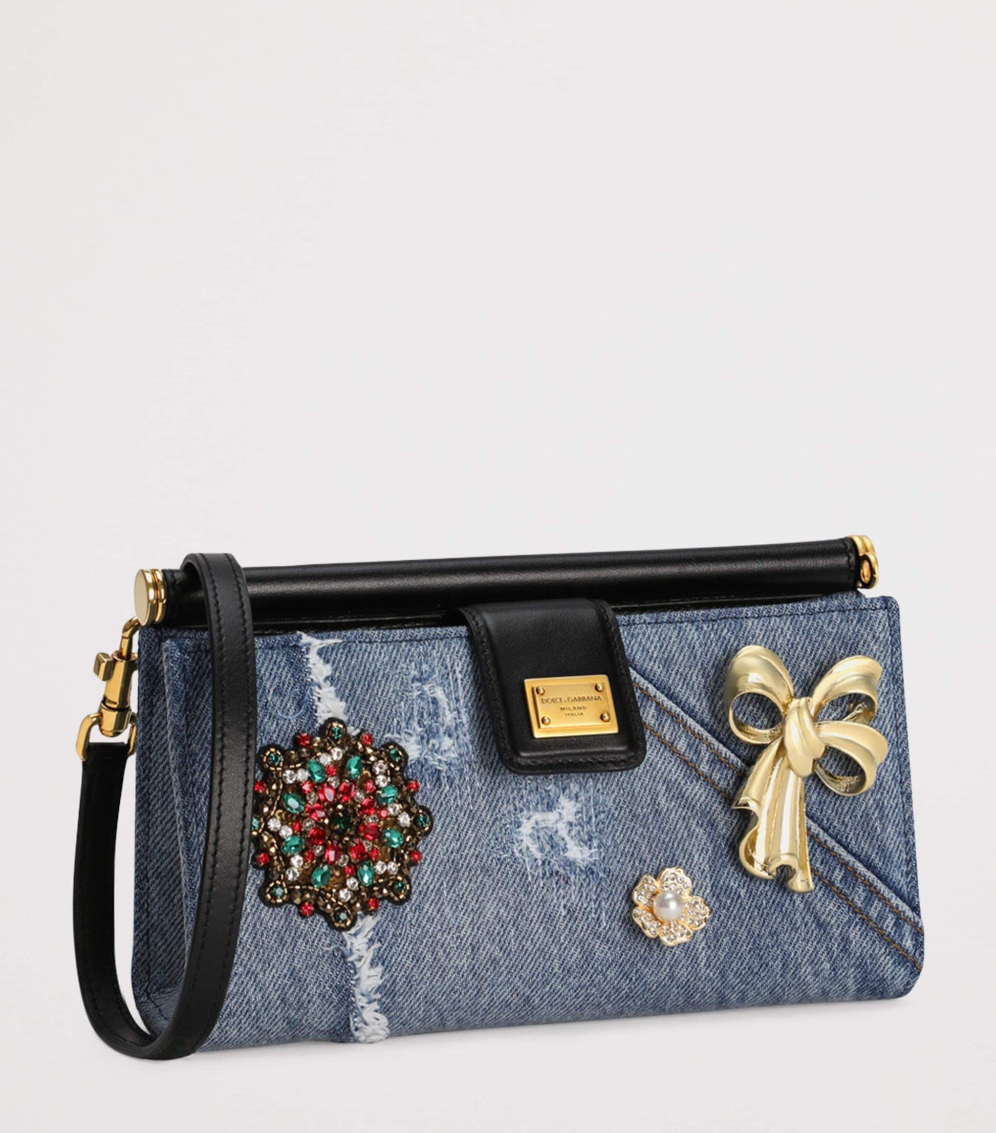 Dolce & Gabbana Multi Denim Embellished Mini Bag