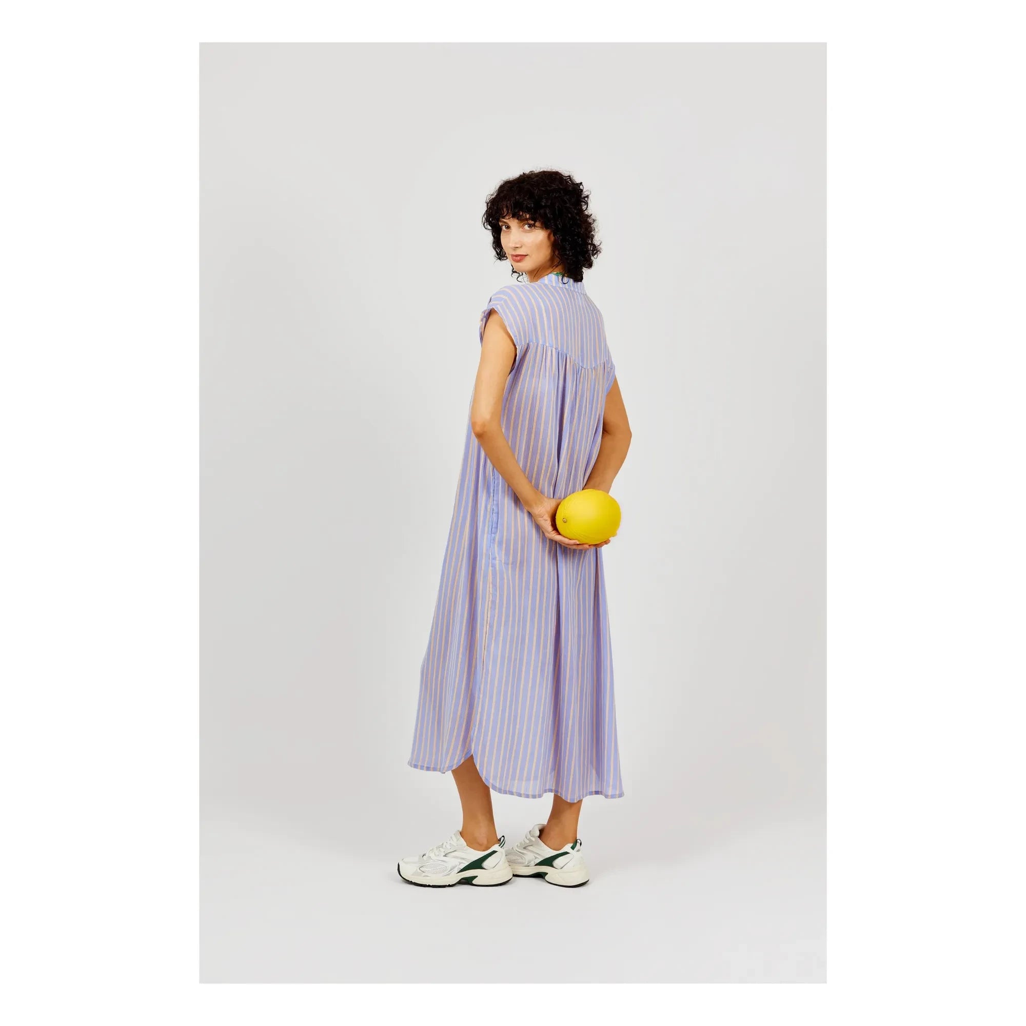 a.p - Organic cotton striped dress | Lavender