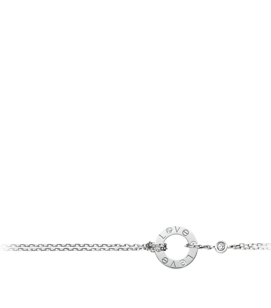 Cartier White Gold and Diamond LOVE Chain Bracelet