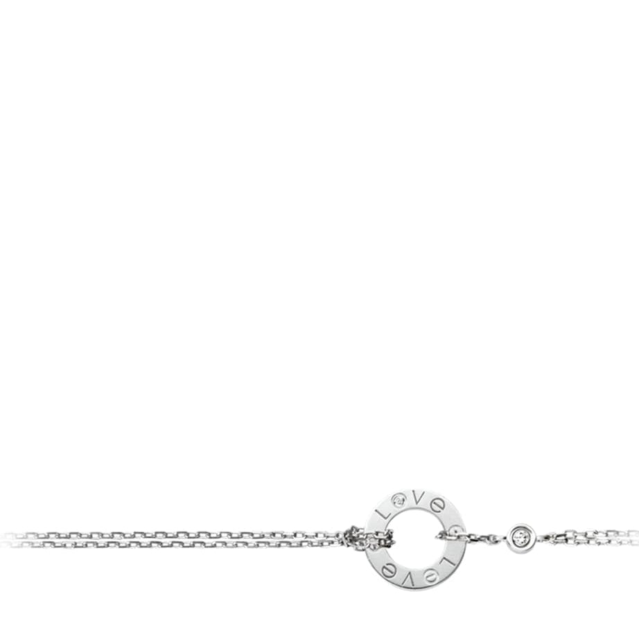 Cartier White Gold and Diamond LOVE Chain Bracelet