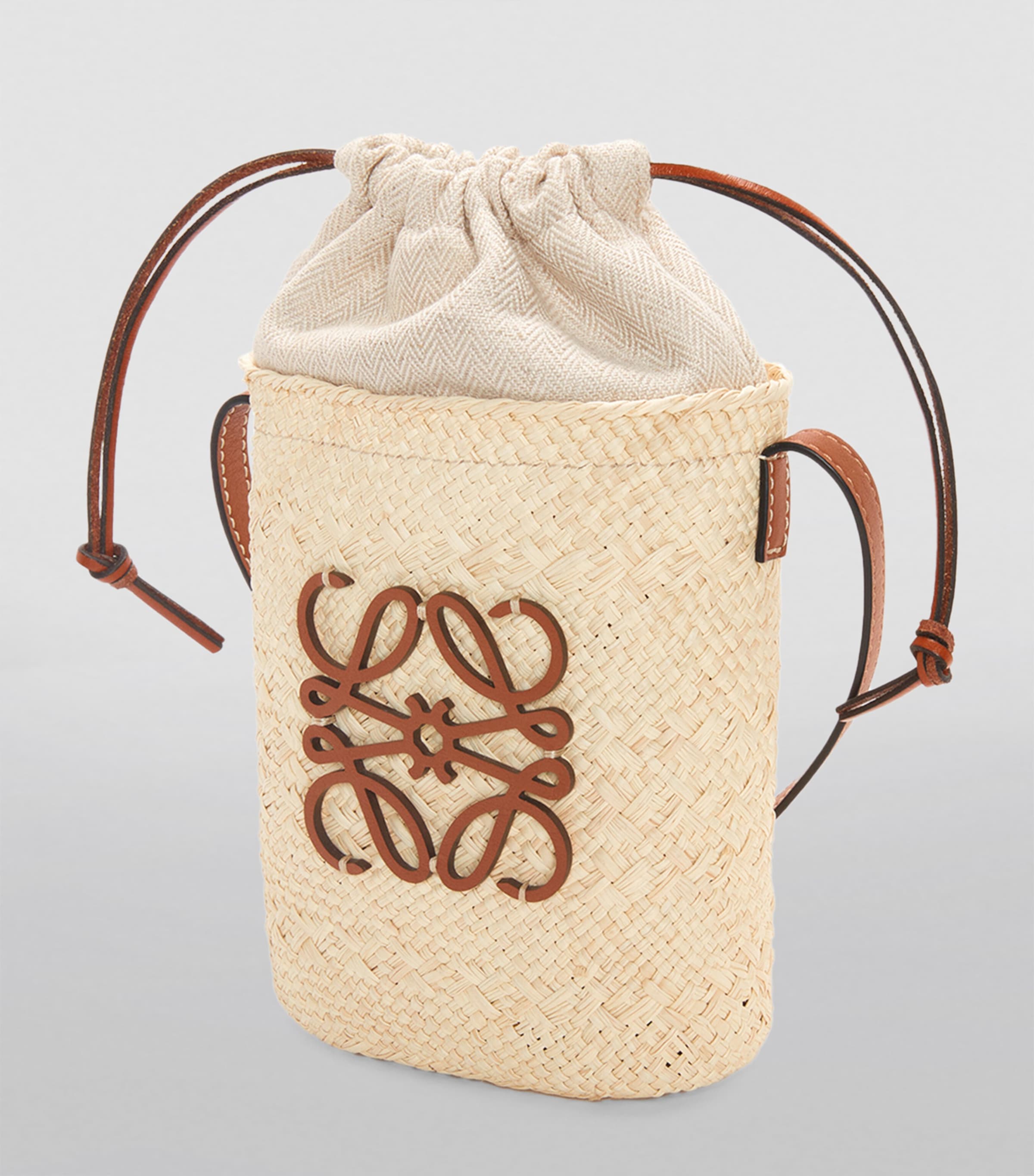LOEWE Beige x Paula’s Ibiza Straw Bucket Bag