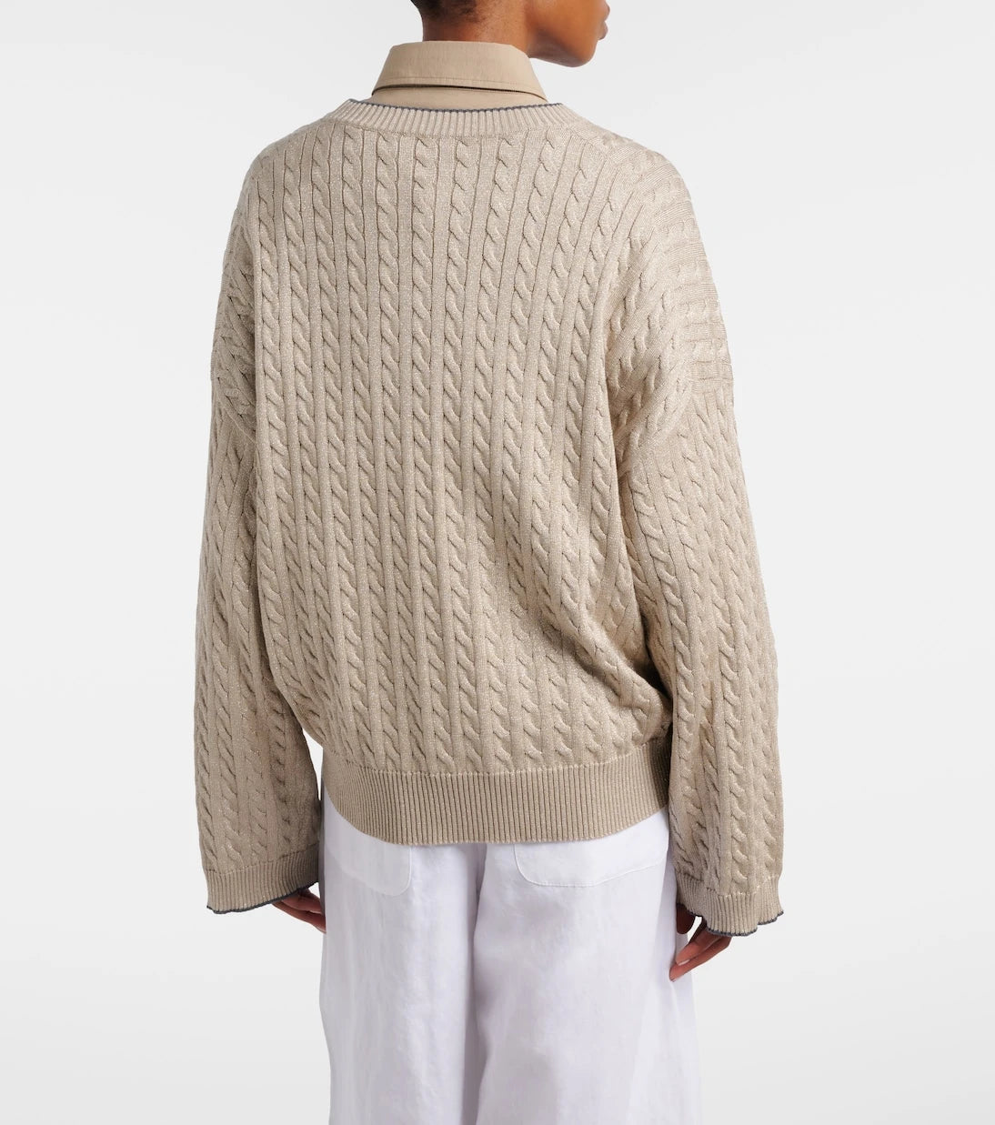 Brunello Cucinelli - Cable-knit cotton-blend sweater