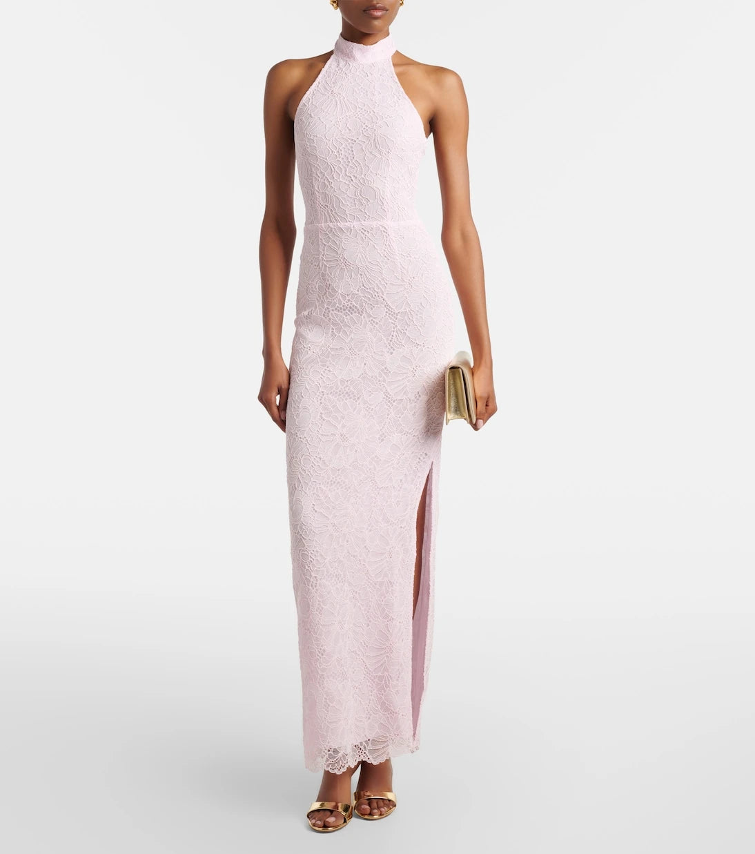 Rotate - Halterneck lace gown